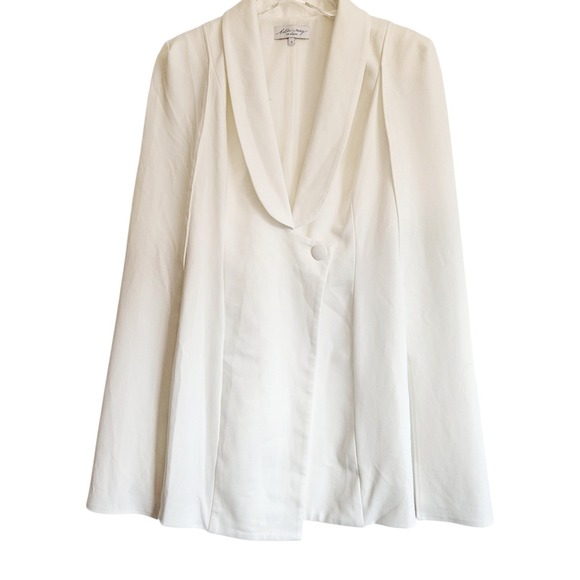 Katie May Boss Lady Cape Blazer Mini Dress Ivory White Small‎ - Picture 5 of 16